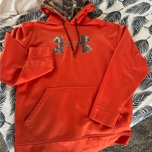 Under Armour Men's Bold Orange Hoodie with Camo Accents